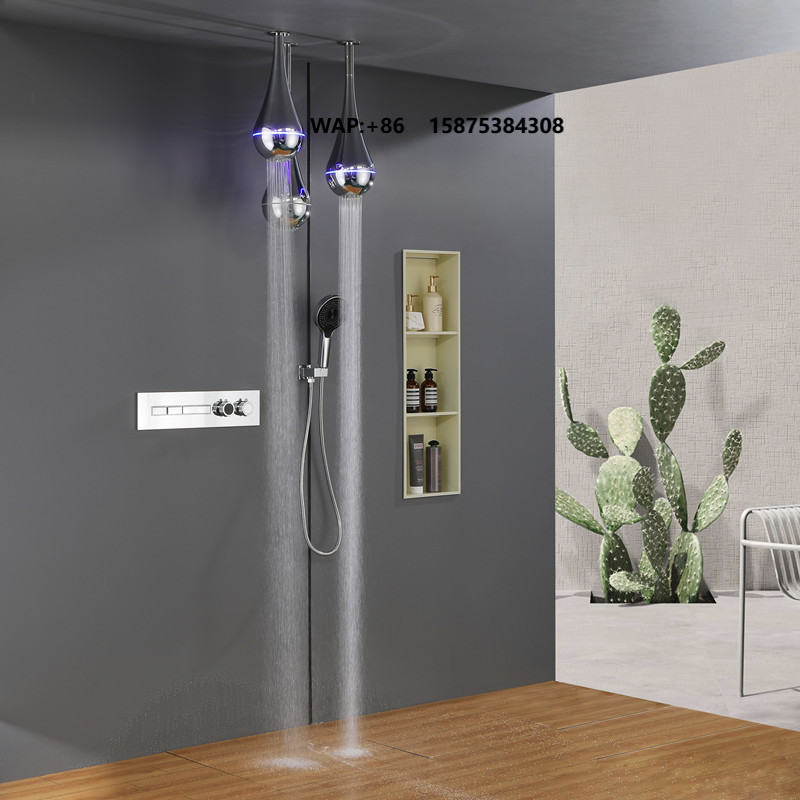 Shower Head Rain - ฝักบัวอาบน้ำติดผนังแบบ LED รุ่นใหม่ปี 2026 พร้อมระบบควบคุมอัจฉริยะ ดีไซน์หรูหรา