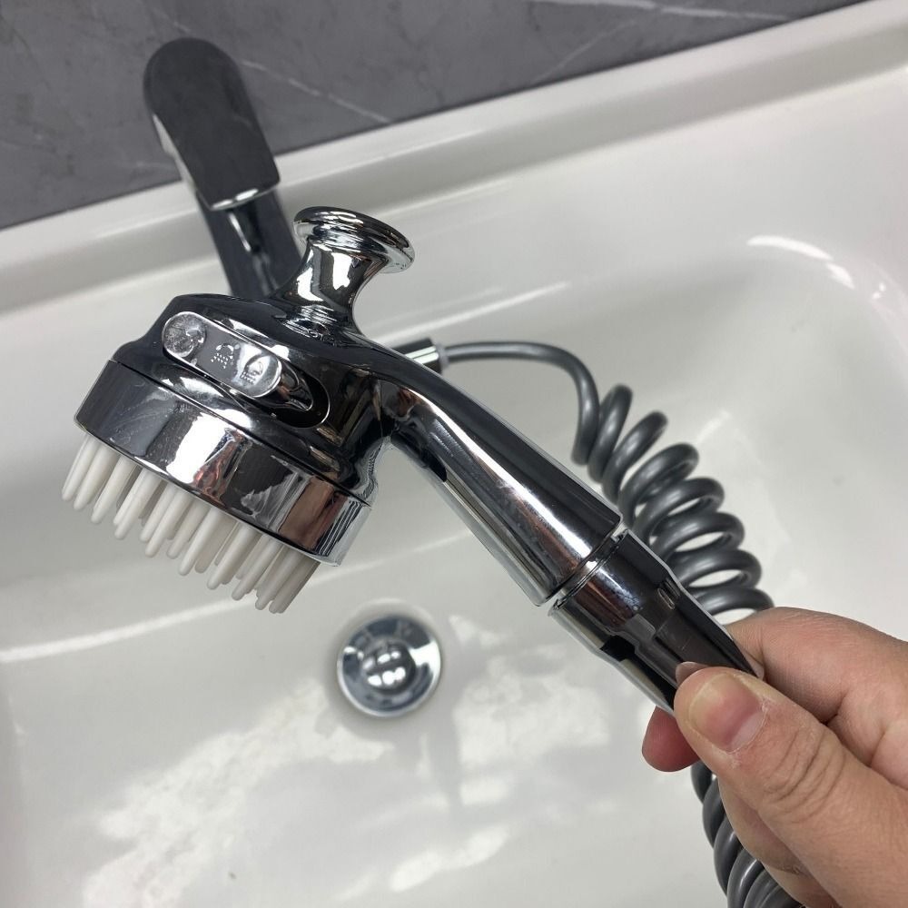 Shower Head Rain - หัวฝักบัวซิลิโคนสำหรับสัตว์เลี้ยงแบบใหม่ นุ่ม พกพาสะดวก สายฉีดน้ำทนทาน หัวฉีดอาบน้ำสำหรับแมวและสุนัข
