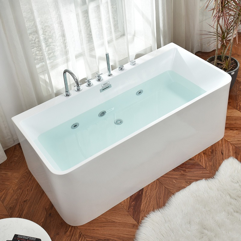 Home Bathroom Jacuzzi - อ่างอาบน้ำอะคริลิกแบบตั้งพื้นสำหรับผู้ใหญ่ ยี่ห้อ Hotel Home ขนาดเล็ก พร้อมระบบนวดตัวแบบ