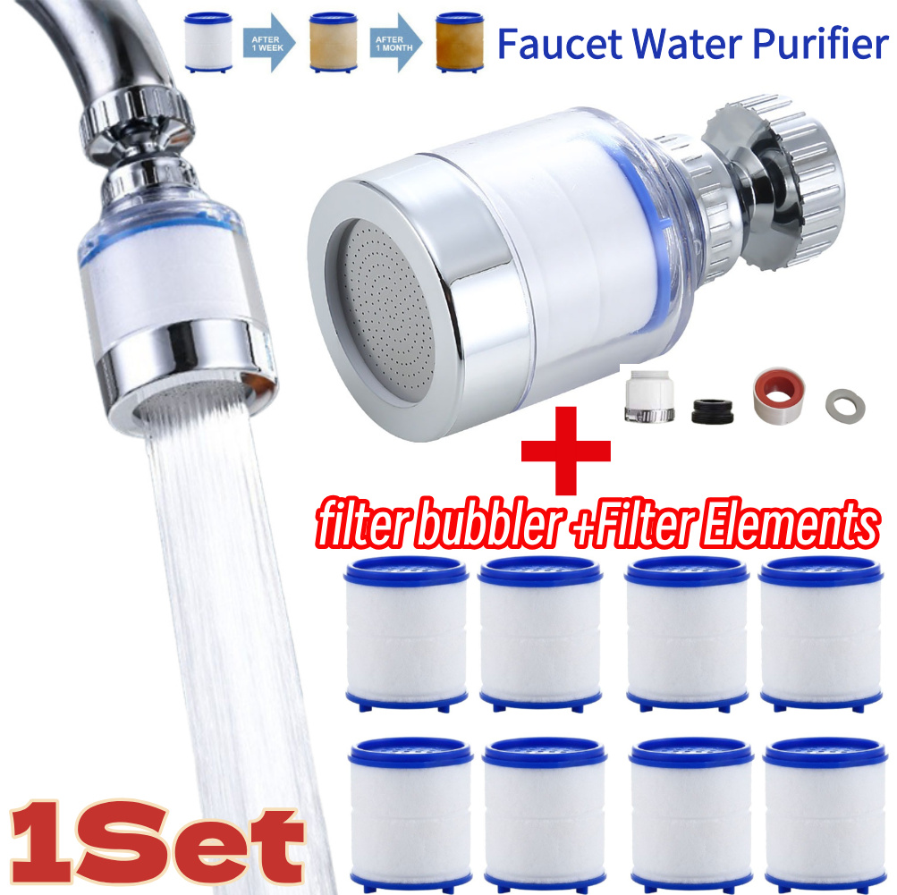 Home Bathroom Water Filter - เครื่องกรองน้ำก๊อกน้ำสำหรับห้องครัวสำหรับห้องน้ำ องค์ประกอบกำจัดองค์ประกอบคลอรีน ลบอะแดปเตอร์ก๊อกน้ำโลหะหนักคลอรีน