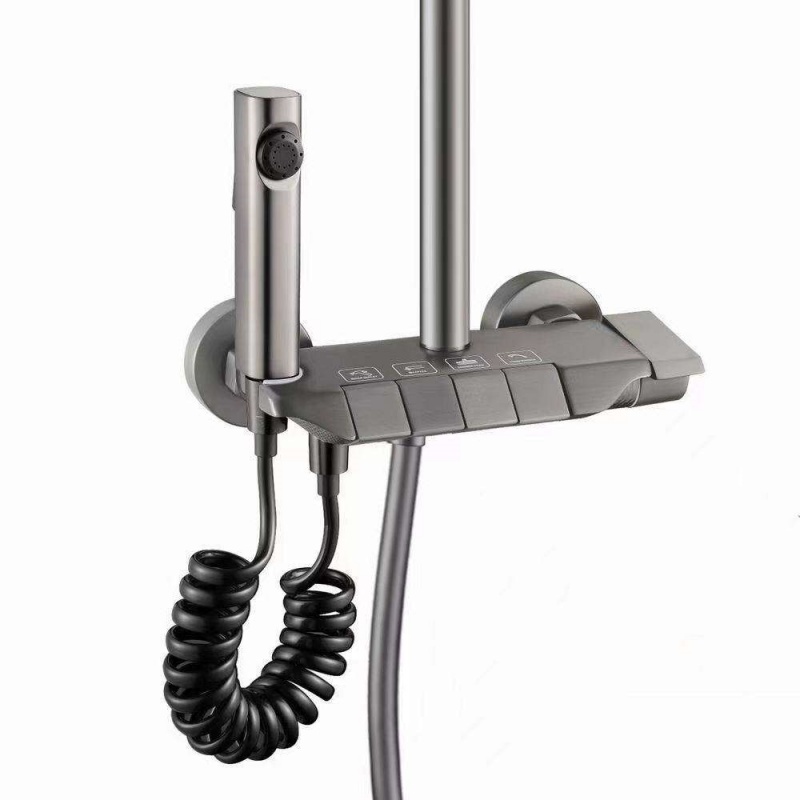 Shower Head Rain - ชุดฝักบัวเรนชาวเวอร์แบบติดผนัง 4 ฟังก์ชั่น รุ่นยอดนิยม พร้อมหัวฝักบัวทรงสี่เหลี่ยมและหัวฉีดแบบมือถือ