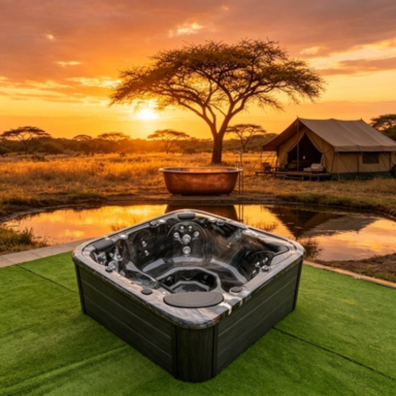 Home Bathroom Jacuzzi - อ่างน้ำวนกลางแจ้ง 7 ที่นั่ง พร้อมระบบนวด อ่างอาบน้ำอะคริลิก แจ็คซูซี่