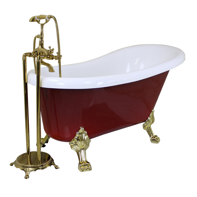 Home Bathroom Tub - อ่างอาบน้ำแบบลอยตัว, อะคริลิคสีสันสวยงาม, ขาตั้งแบบ Claw Foot, อ่างแช่ตัว,