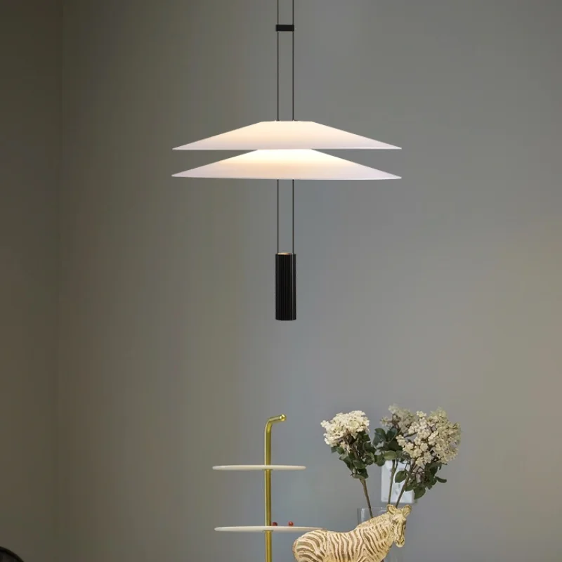 Home Bathroom Lighting Design - โคมไฟระย้า LED แบบมินิมอลสมัยใหม่ ดีไซน์วงกลม โคมไฟห้อยเพดานตกแต่งบ้าน ห้องนอน