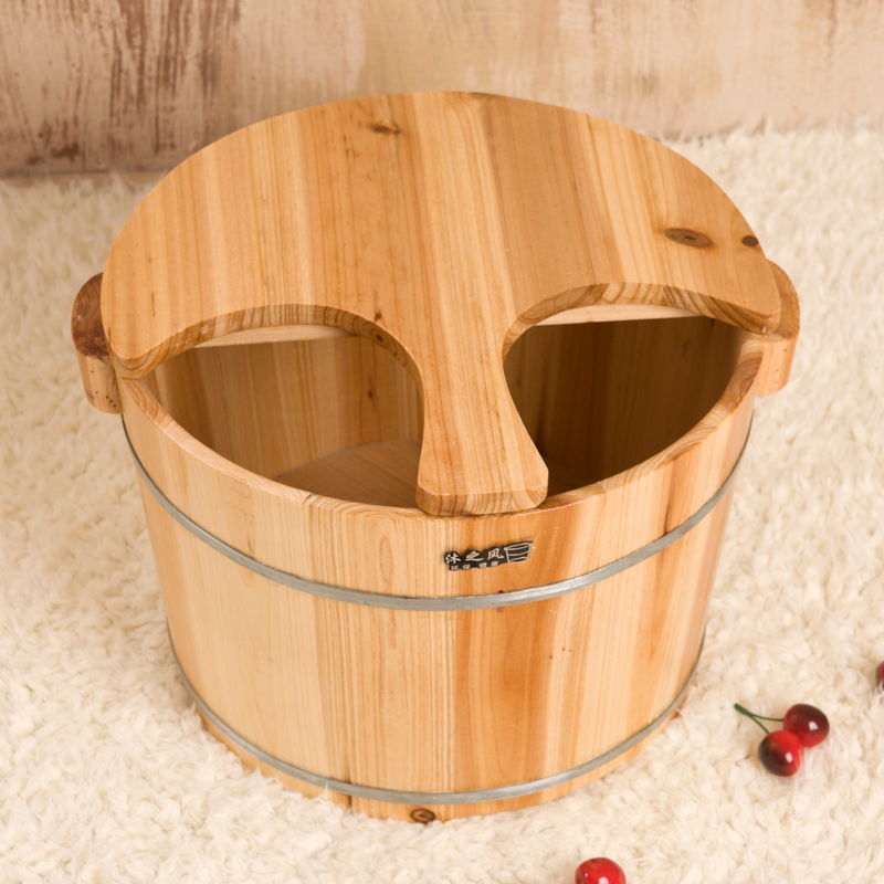 Home Bathroom Tub - ไม้แช่เท้าอ่างอาบน้ําฉนวนลึกสําหรับสปา/บ้านไม้ Herbal Therapy Barrel สําหรับนวดกดจุดห้องน้ําอ่างล้างหน้า