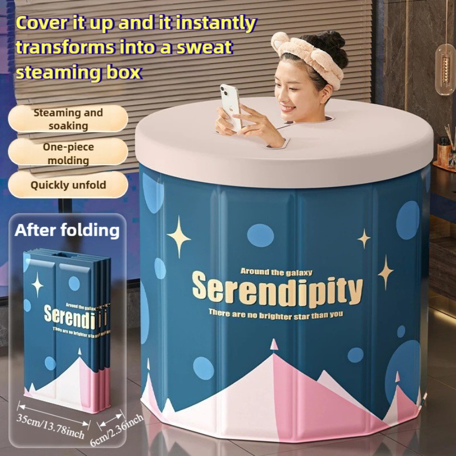 Home Bathroom Tub - อ่างอาบน้ำพับได้ใหม่สำหรับผู้ใหญ่ ใช้ในบ้าน อ่างอาบน้ำในห้องน้ำพร้อมฝาปิดฉนวน อ่างอาบน้ำสำหรับอาบน้ำทั้งตัวในฤดูหนาว สปา