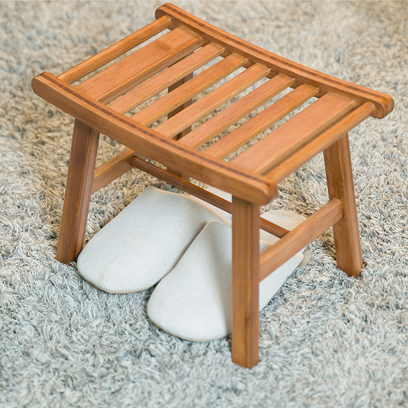 Home Bathroom Tub - เก้าอี้อาบน้ำไม้ไผ่ 1 ชิ้น กันลื่น ขนาดเล็ก สำหรับใช้ในบ้าน