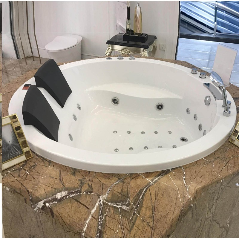 อ่างอาบน้ำคู่แบบฝังตัวทรงกลมอะ - Home Bathroom Jacuzzi บทวิจารณ์และราคา