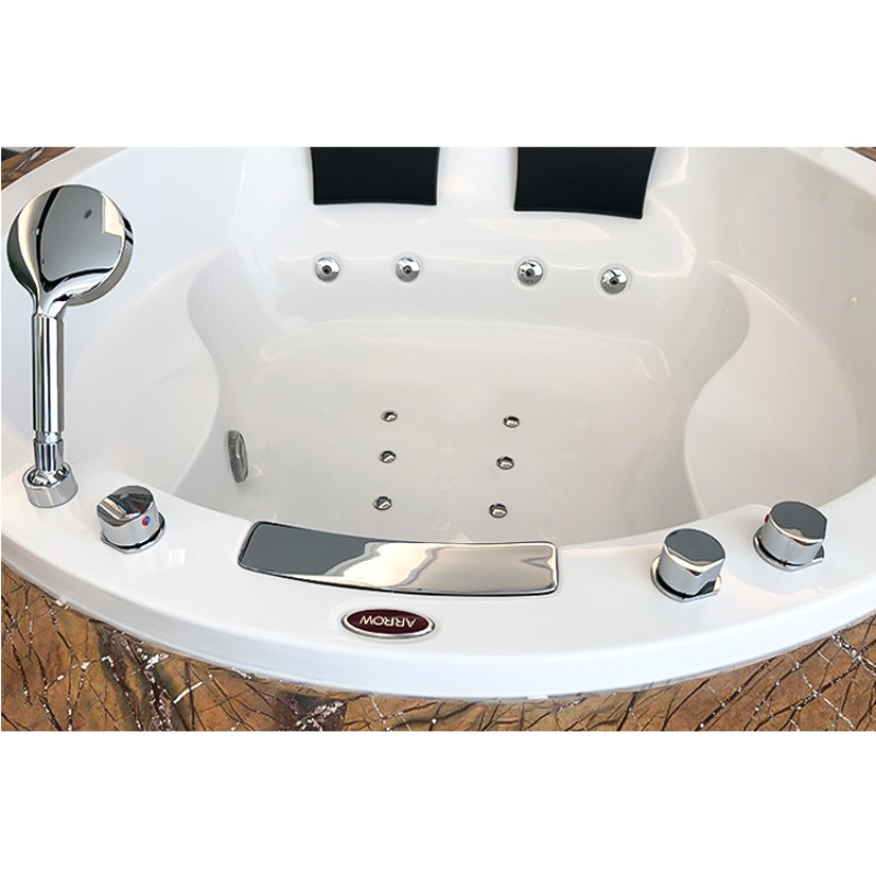 อ่างอาบน้ำคู่แบบฝังตัวทรงกลมอะ - Home Bathroom Jacuzzi บทวิจารณ์และราคา