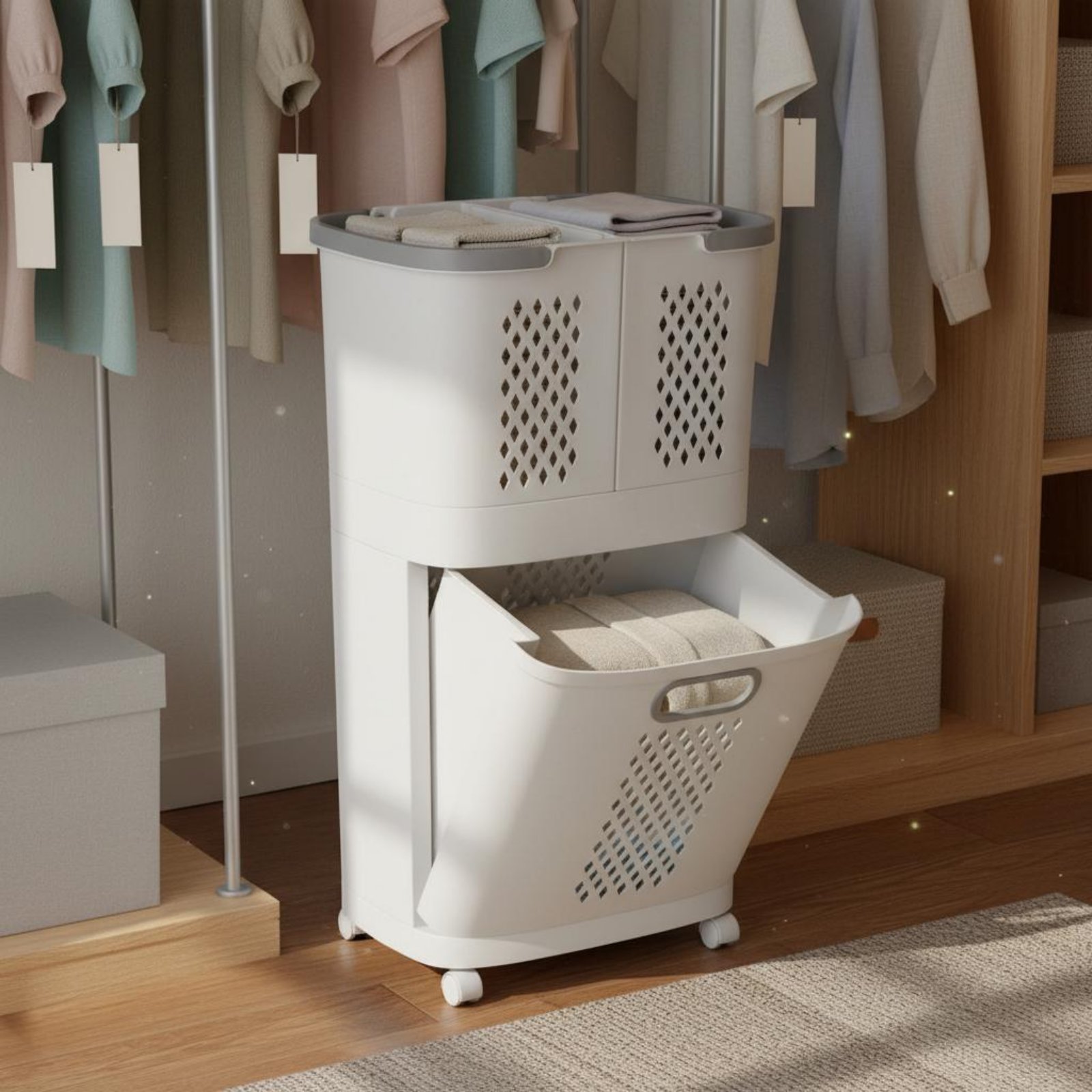 ถังแยกผ้า 2 ชั้น ประหยัดพื้นที - Home Bathroom Vent บทวิจารณ์และราคา