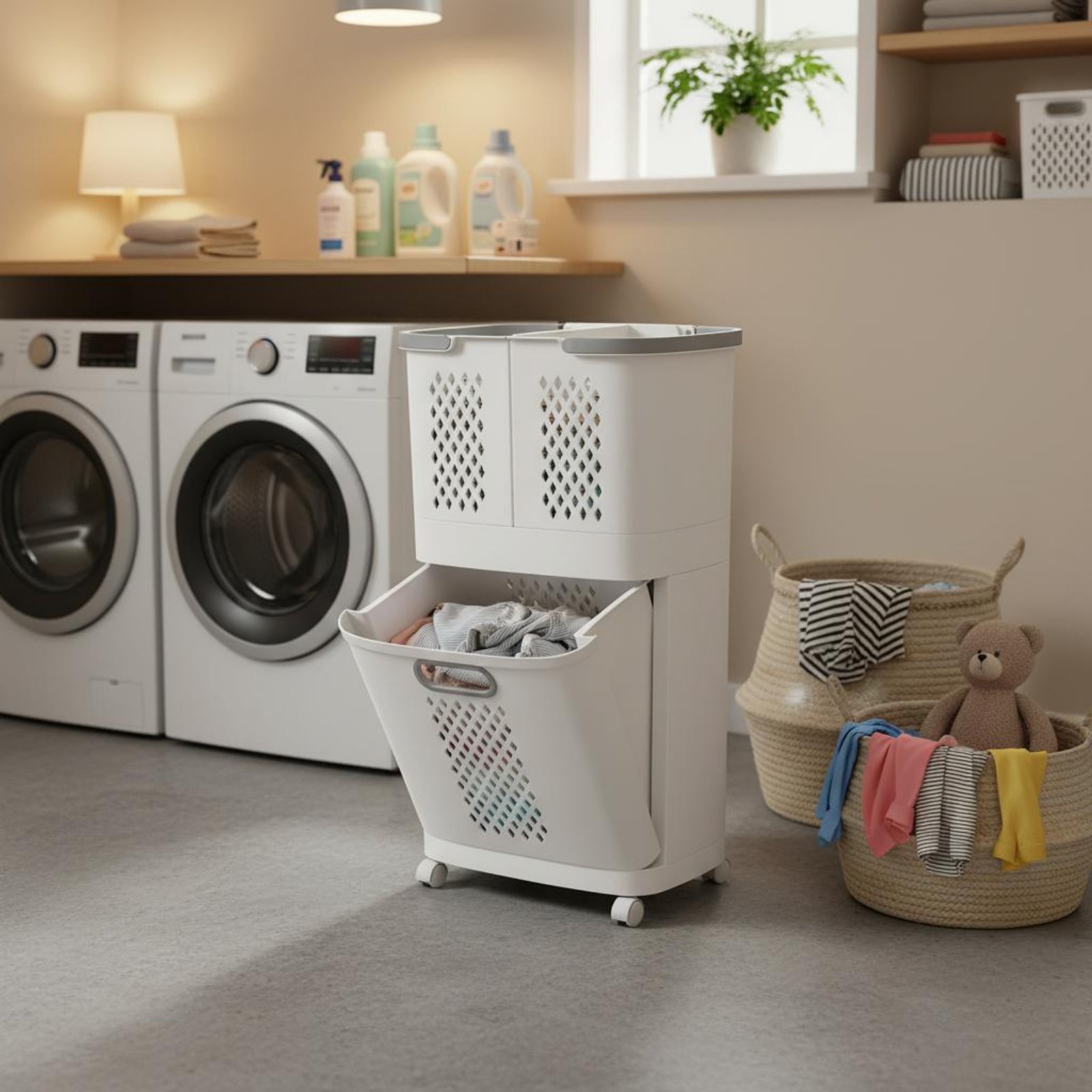 ถังแยกผ้า 2 ชั้น ประหยัดพื้นที - Home Bathroom Vent บทวิจารณ์และราคา