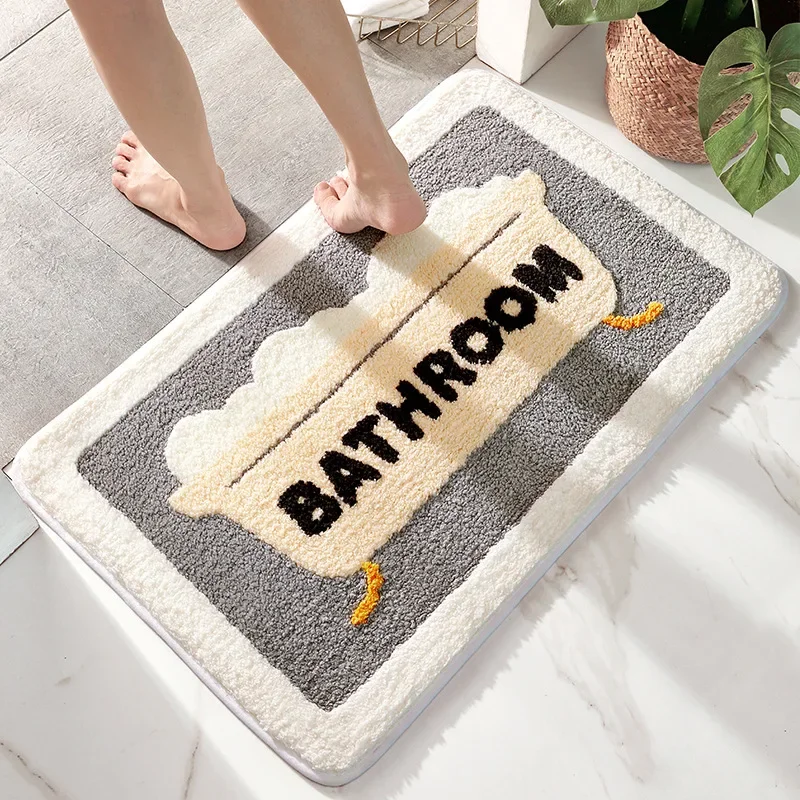 พรมเช็ดเท้ากันลื่น นุ่มเหมือนข - Home Bathroom Tub บทวิจารณ์และราคา