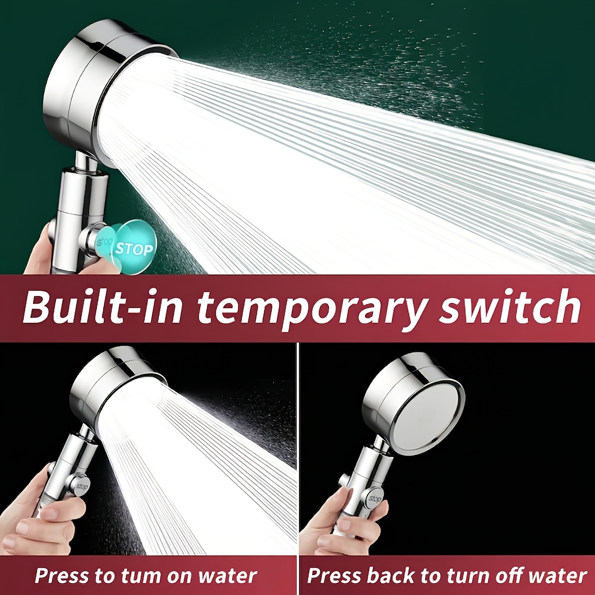 ฝักบัวแรงดันสูงแบบประหยัดน้ำ พ - Home Bathroom Water Filter บทวิจารณ์และราคา