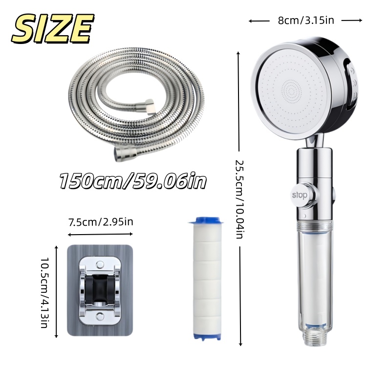 ฝักบัวมือถือแบบมีหน้าต่างกรองแ - Home Bathroom Water Filter บทวิจารณ์และราคา