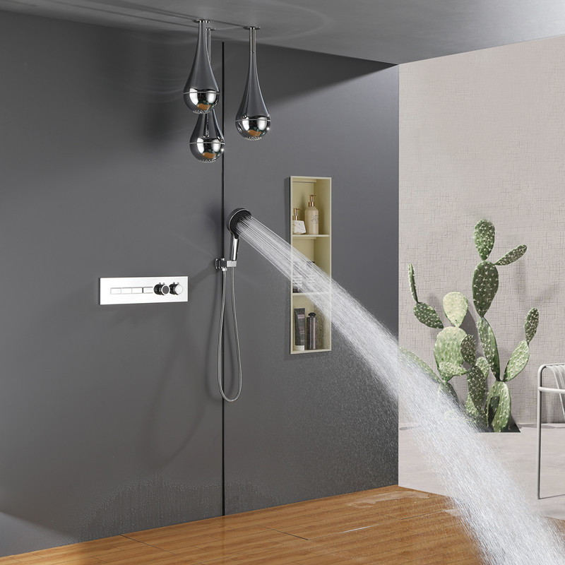ฝักบัวอาบน้ำติดผนังแบบ LED รุ่ - Shower Head Rain บทวิจารณ์และราคา