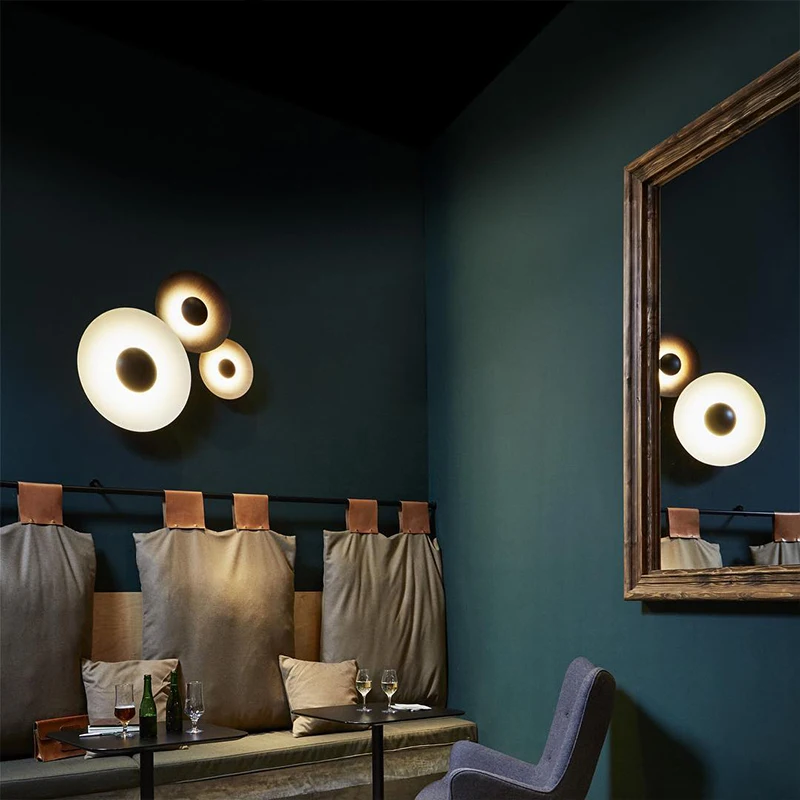 โคมไฟ LED ติดผนังทรงกลมสไตล์นอ - Home Bathroom Lighting Design บทวิจารณ์และราคา