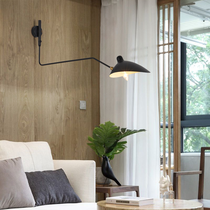 โคมไฟติดผนัง LED สีดำแบบแขนยาว - Home Bathroom Lighting Design บทวิจารณ์และราคา