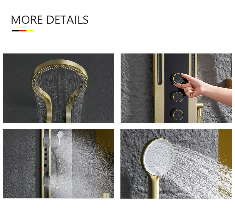 ฝักบัวเรนชาวเวอร์สีทองขัดเงา พ - Shower Head Rain บทวิจารณ์และราคา