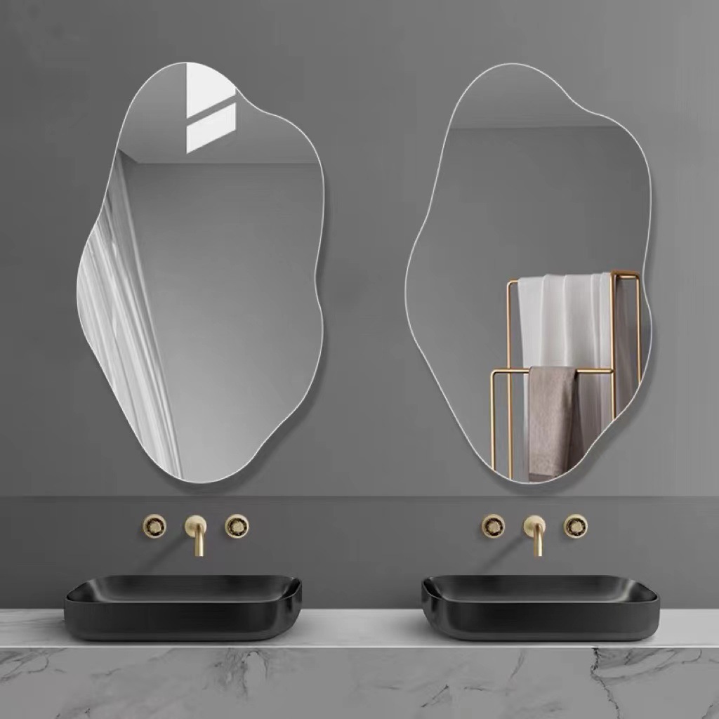 กระจกตกแต่งผนังห้องน้ำรูปทรงแป - Home Goods Bathroom Mirrors บทวิจารณ์และราคา