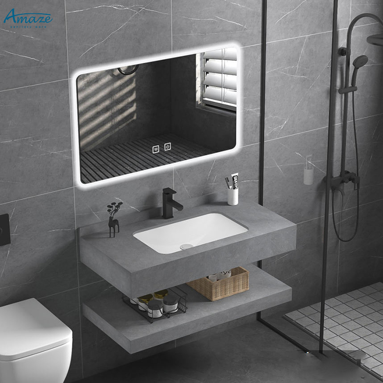 ตู้ห้องน้ำแบบแขวนผนังสองชั้น ท - Home Living Bathroom Vanity บทวิจารณ์และราคา