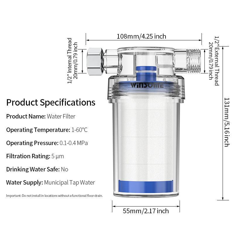 ระบบกรองน้ำสำหรับเครื่องทำน้ำอ - Home Bathroom Water Filter บทวิจารณ์และราคา