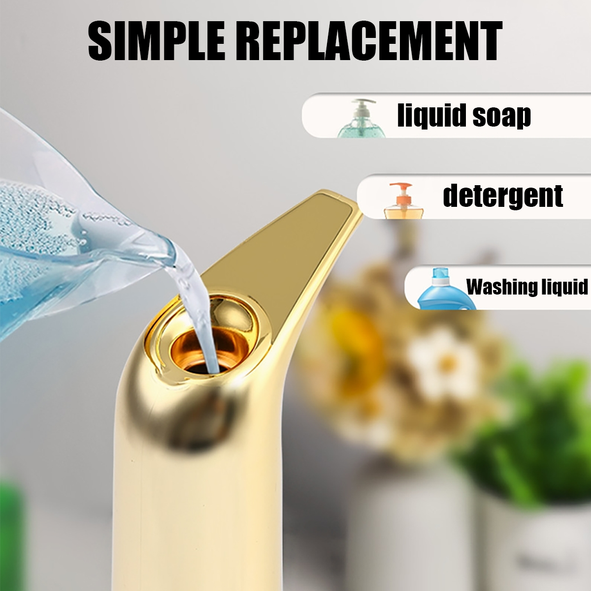 เครื่องจ่ายสบู่โฟมอัตโนมัติแบบ - Home Needs Bathroom Cleaning บทวิจารณ์และราคา
