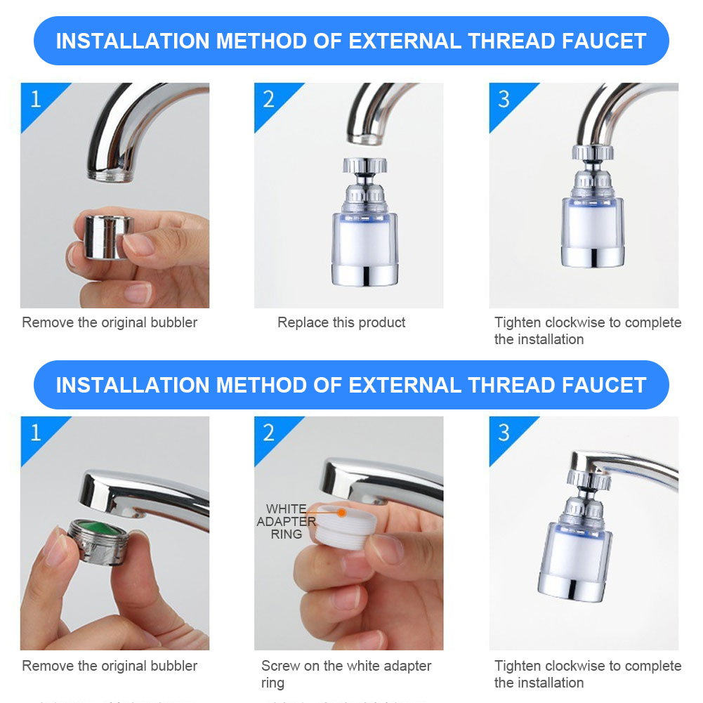 1-5 ชุดก๊อกน้ํากรองน้ําลบคลอรี - Home Bathroom Water Filter บทวิจารณ์และราคา