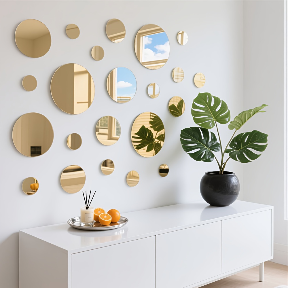 สติ๊กเกอร์ติดผนังอะคริลิคทรงกล - Home Goods Bathroom Mirrors บทวิจารณ์และราคา