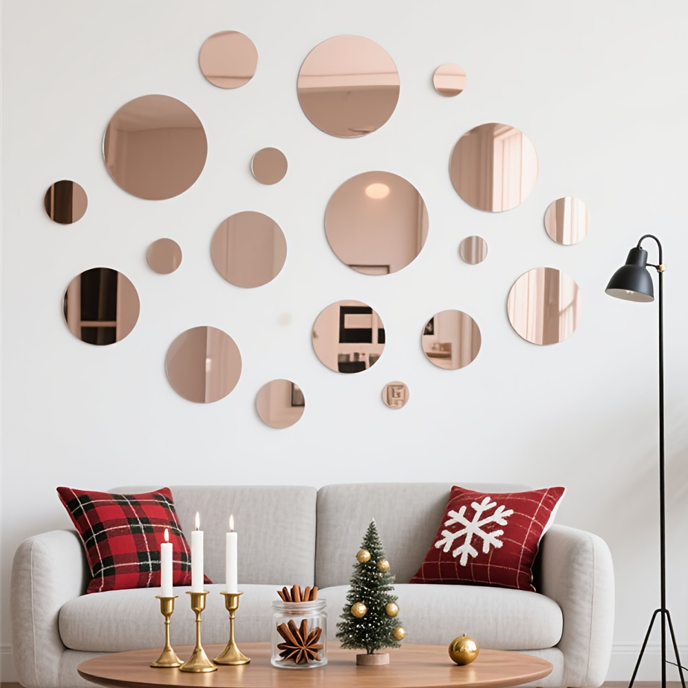 สติ๊กเกอร์ติดผนังอะคริลิคทรงกล - Home Goods Bathroom Mirrors บทวิจารณ์และราคา