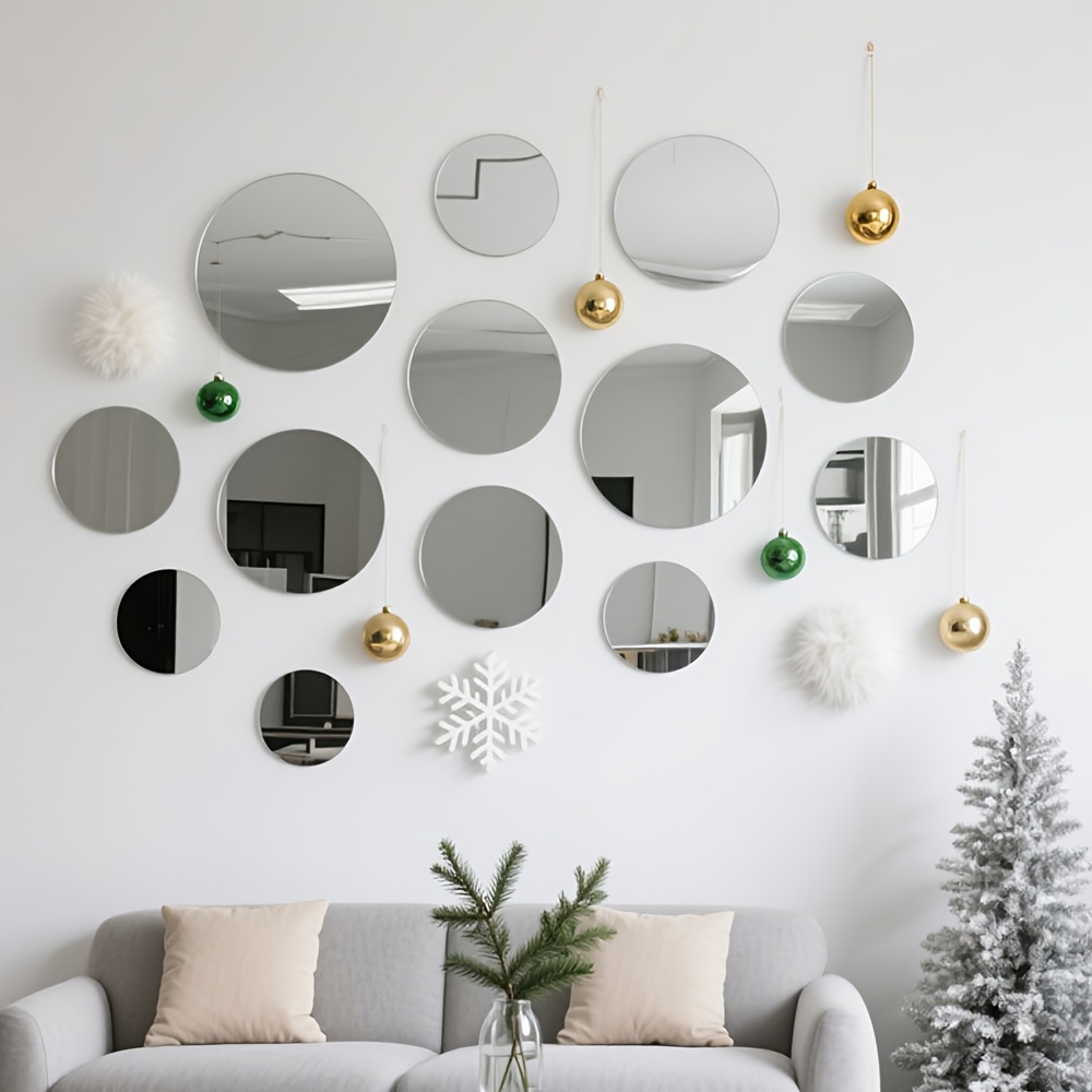 สติ๊กเกอร์ติดผนังอะคริลิคทรงกล - Home Goods Bathroom Mirrors บทวิจารณ์และราคา