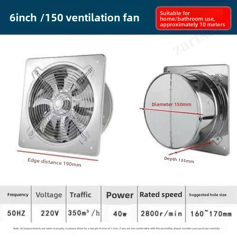 6''8''10'' พัดลมดูดอากาศ พัดลม - Home Bathroom Vent บทวิจารณ์และราคา
