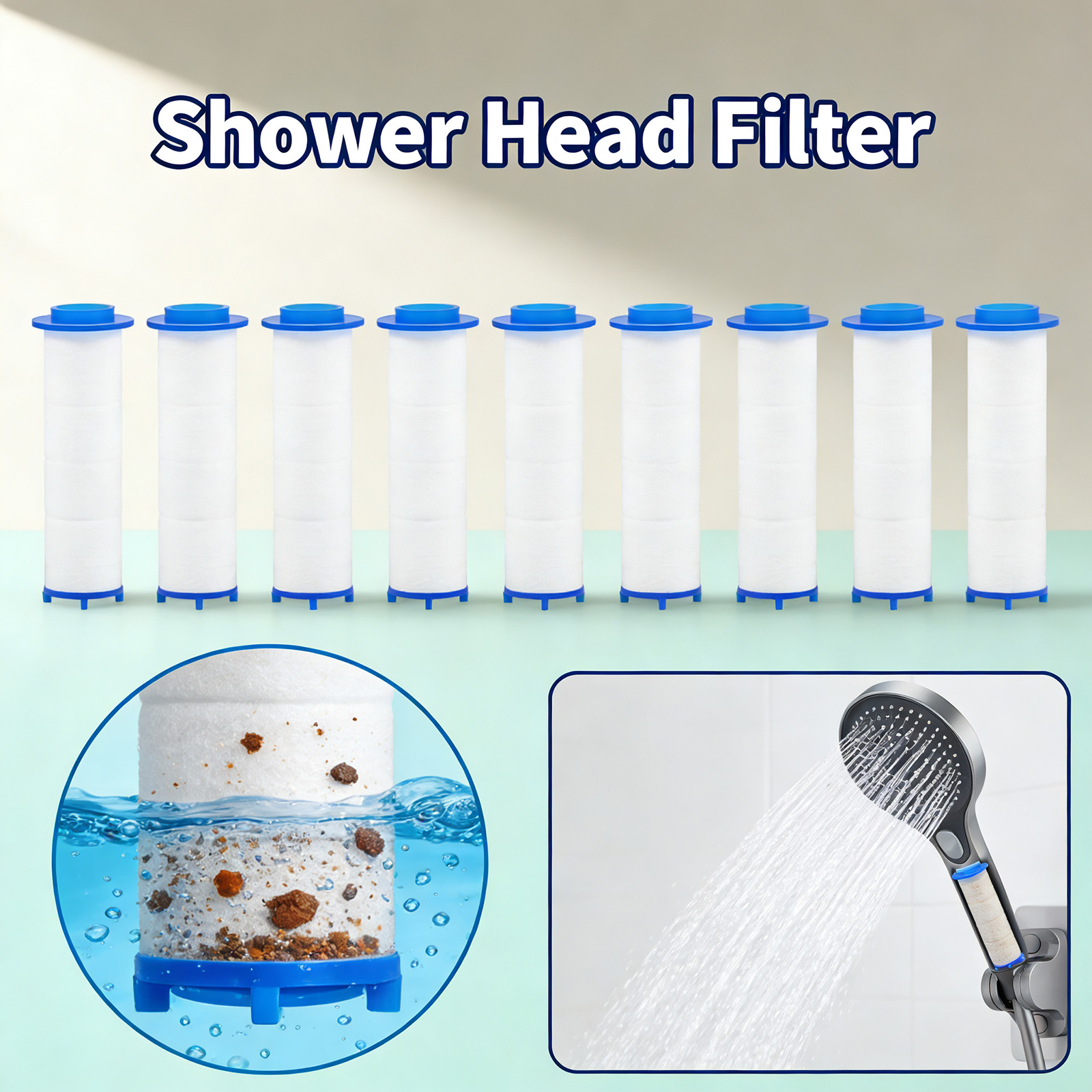 20 ชิ้น ไส้กรองฝักบัวอาบน้ำแบบ - Home Bathroom Water Filter บทวิจารณ์และราคา