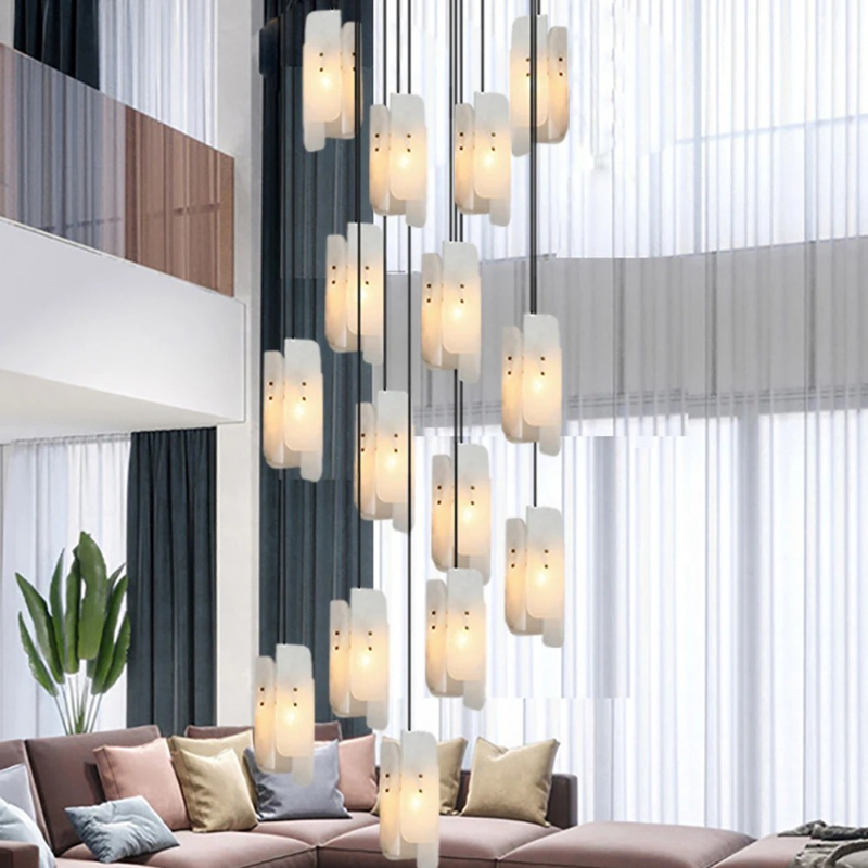 โคมไฟระย้าหินอ่อนทองแดงแท้แบบ  - Home Bathroom Lighting Design บทวิจารณ์และราคา