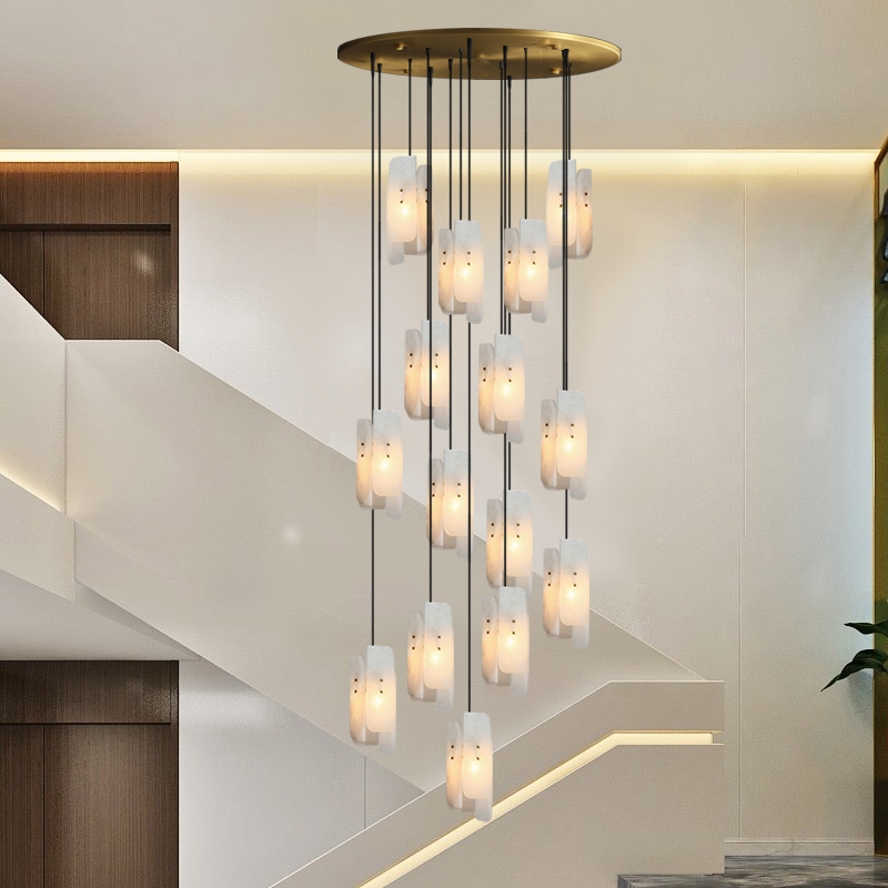 โคมไฟระย้าหินอ่อนทองแดงแท้แบบ  - Home Bathroom Lighting Design บทวิจารณ์และราคา