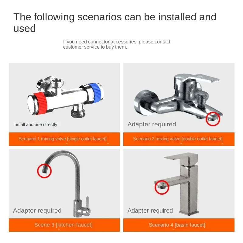ตัวขยายก๊อกน้ำขนาด 1/2 นิ้วแบบ - Home Bathroom Water Filter บทวิจารณ์และราคา
