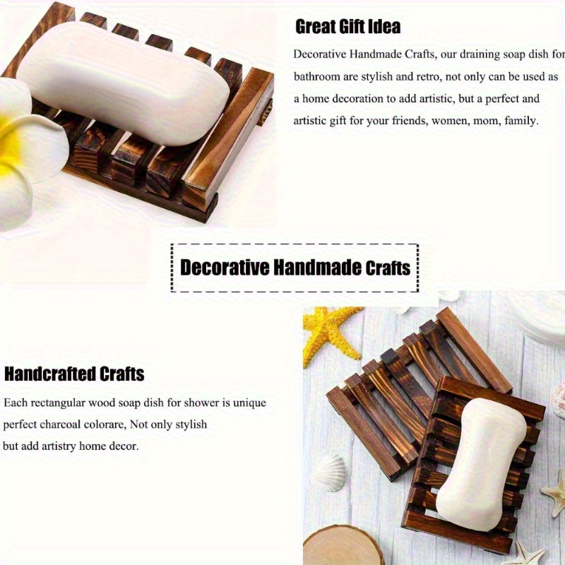 ที่วางสบู่ไม้ธรรมชาติ 1 ชิ้น,  - Home Bathroom Vent บทวิจารณ์และราคา