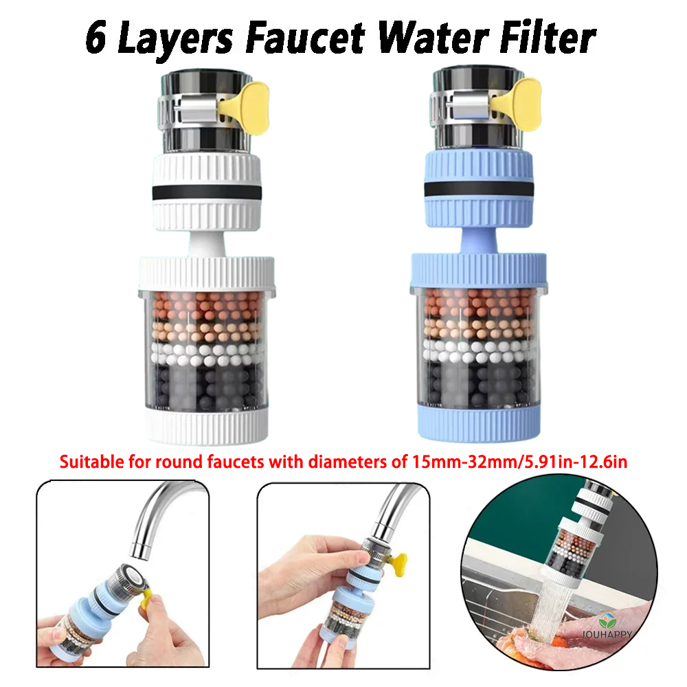 6 ชั้นก๊อกน้ํากรองน้ํา Univers - Home Bathroom Water Filter บทวิจารณ์และราคา