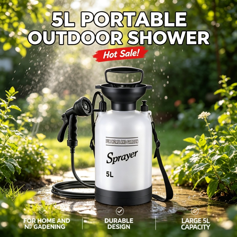ขวดสเปรย์ฉีดน้ำแบบพกพา 5 ลิตร  - Shower Head Rain บทวิจารณ์และราคา