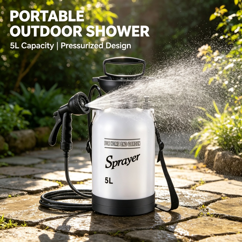 ขวดสเปรย์ฉีดน้ำแบบพกพา 5 ลิตร  - Shower Head Rain บทวิจารณ์และราคา